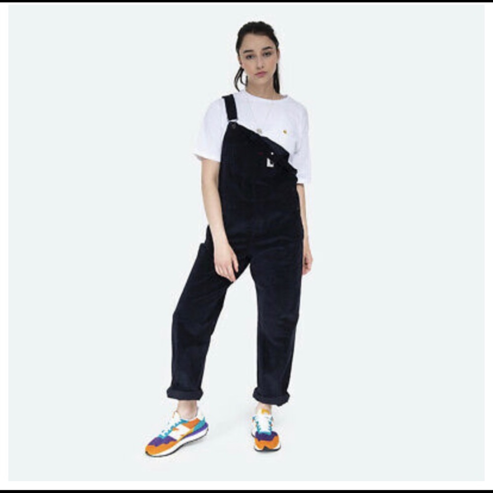 Carhartt WIP women’s black bib overalls